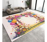 Tapis Salon Planter des Ballons De Fleurs 100 X 200 Cm 3D Imprimé Poils Courts Doux Antidérapant Tapis Facile d'entretien Salon Chambre Canapé Cuisine Balcon Tapis De Yoga Décor À La Ma -820108680287