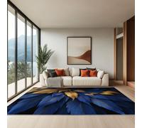 Tapis Salon Plumes d'animaux Élégantes 180 x 240 cm Tapis Intérieur Extérieur Dessous antidérapant Moquette Nettoyage FacileBleu, Moquette pour Salon Chambre Salle à Mange