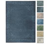Tapis Salon Poils Courts Bleu 230 X 320 cm - Kelim Tapis Berbere Lavable - TESSO LIVING - Vintage - Salon