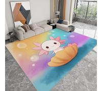 Tapis Salon Résistante à la tache Animaux de dessins animés ciel étoilé coloré, Tapis de décoration Chambre Moquette Bulles de dialogue de dessins animés Antidérapant pour Chambre d'enfant, 80 x 120cm