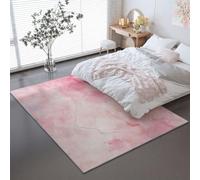 Tapis Salon Rose - Tapis à Poils Courts Fantaisie Romantique Exquis Ultra Doux et Moelleux Anti Dérapant Moquette Cuisine Chambre Salle de Séjour, Tapis Décoratif pour Intérieur 50 x 80 cm