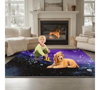 Tapis Salon Scène De Neige Hivernale De Rêve 60 x 90 cm Tapis Intérieur Extérieur Dessous antidérapant Moquette Nettoyage FacileViolet, Moquette pour Salon Chambre Salle à Mange