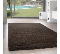 Tapis Salon épais shaggy Uni couleurs, rectangulaire, rond, marron, 300x400 cm