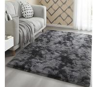 Tapis Salon Shaggy Poil 140 x 310 cm Moelleux et Lavable Antidérapant Intérieur Tapis de Sol Antidérapant Lavable en Machine pour Chambre à Coucher Salon Couloir, Gris Foncé