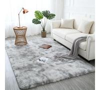 Tapis Salon Shaggy Poil 220 x 350 cm Moelleux et Lavable Antidérapant Intérieur Tapis de Sol Antidérapant Lavable en Machine pour Chambre à Coucher Salon Couloir, Gris Clair