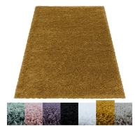 Tapis Salon Shaggy - René - Gold - 300 x 400 cm - 100% Polypropylène - CARPETTEX
