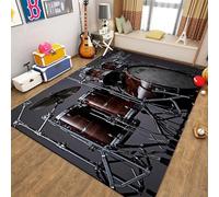 Tapis Salon Tapis Instrument De Musique en Kit De Batterie pour Les Mélomanes Moderne Chambre Tapis Poil Courts Conception Abstraite Doux Chambre Moquette pour Entretien Facile - Grand /8101513991530