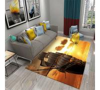 Tapis Salon Tapis Paysage De Bateau À Voile Moderne Chambre Tapis Poil Courts Conception Abstraite Doux Chambre Moquette pour Entretien Facile - Grand Tapis 200 X 300 Cm -26071906386