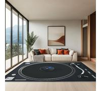 Tapis Salon Texture D'Élément Musical 60 x 90 cm Tapis Intérieur Extérieur Dessous antidérapant Moquette Nettoyage FacileNoir, Moquette pour Salon Chambre Salle à Mange