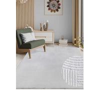 the carpet Rio - Tapis Salon Moderne et Doux avec Un Dos antidérapant et Une Apparence en 3D, Surface Moelleuse, Facile à Entretenir et résistant, Blanc, 160 x 220 cm