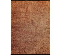 Tapis salon tissé plat coton noir reflet lumière orange 160x230