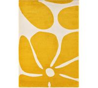 Tapis salon vintage Groovy jaune 80 X 140 cm - Jaune