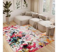 Tapis Salsa Tapis Cheveux Courts Chambre Ado Bureau Moderne Abstrait Violet Tache Multicolore Moderniste Facile à Entretenir 80 x 150 cm