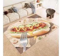 Tapis Sandwichs 180x240 cm Cachemire Grand Tapis Salon Nourriture 3D Motif Résistant aux Taches Nettoyage Facile à l'Aspirateur Machine Descente de lit Chambre Adulte pour Salon Salle à Manger