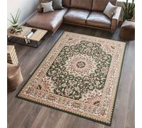Tapis Séjour Chambre à coucher Tapis à poils courts Design classique Oriental Ornement Médaillon Fleurs Floral Vert Beige Rouge Oekotex 60 x 100 cm