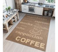 Tapis Séjour Chambre Aspect sisal Coffee Café Moderne Design Cuisine Entrée Intérieur 120 x 170 cm