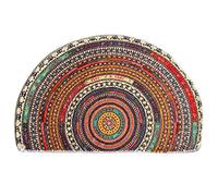 Tapis Semi-Circulaire, carpette de Sol de Salle de Bain/paillasson d’entrée/Tapis de Cuisine/Salon, Mandala bohème, en Microfibre touffetée absorbante et Anti-dérapante, Multicolore
