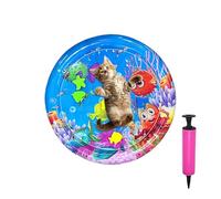 Tapis sensoriel aquatique pour chats, tapis sensoriel à eau avec pompe gonflable, 65 cm, coussin rafraîchissant pour animaux domestiques renforcé pour ennuyer sur le sol voyage quotidien chaud