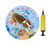 Tapis sensoriel d'eau pour chat - Tapis de jouet pour chat avec motif animal | Artefact rafraîchissant, épais, tapis gonflable, jeu d'eau pour enrichir les chiens