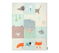 Momi Volpi ¿ Tapis D¿Éveil & Couverture Bébé Pliable 120x160 Cm ¿ Multitexture Pastel Multicolore