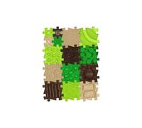 Tapis sensoriel muffik ensemble nature - 15 pièces, vert, marron, beige