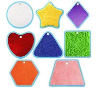 Tapis sensoriels pour bébés, paquet de 8 tuiles sensorielles texturées avec différentes formes, tapis de jeu tactiles pour l'exploration et l'apprentissage des enfants