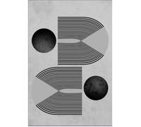 Tapis SEVENTIES Gris Noir, Dimension: 120x180
