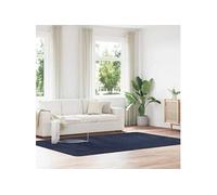 Tapis shaggy à poils longs crème 120x120 cm polyester tapis vidaXL