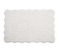 Tapis shaggy à poils longs bords ondulés - 200 x 290 cm - Blanc - NERIDA