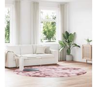 Tapis shaggy à poils longs crème 120x120 cm polyester tapis vidaXL