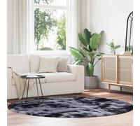 vidaXL Tapis Shaggy à Poils Longs Gris foncé 120x120 cm Polyester, Tapis, Tapis de Chambre, Tapis Moderne, Tapis de Salon, Tapis Moelleux, Tapis carré
