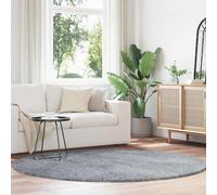 Tapis shaggy à poils longs crème 120x120 cm polyester tapis vidaXL