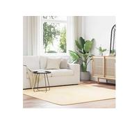 vidaXL Tapis Shaggy à Poils Longs crème 200x200 cm Polyester, Tapis, Tapis de Chambre, Tapis Moderne, Tapis de Salon, Tapis Moelleux, Tapis carré