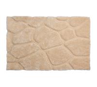 Tapis shaggy à poils longs en relief - 200 x 290 cm - Beige foncé - PIETRA