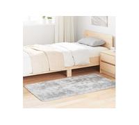 Tapis shaggy à poils longs gris argenté 80x150 cm polyester, tapis, tapis de chambre, tapis moderne, tapis de salon, 4102820