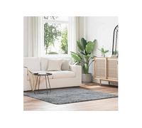 vidaXL Tapis Shaggy à Poils Longs Gris Clair 160x160 cm Polyester, Tapis, Tapis de Chambre, Tapis Moderne, Tapis de Salon, Tapis Moelleux, Tapis carré
