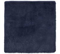 Tapis shaggy à poils longs NAVARRA bleu marine 120x120 cm