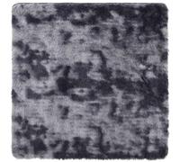 vidaXL Tapis Shaggy NAVARRA 240 x 240 cm polyester gris foncé