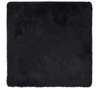 Tapis shaggy à poils longs NAVARRA noir 120x120 cm polyester