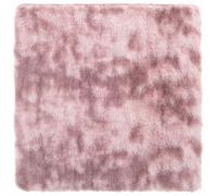 Tapis Shaggy à poils longs NAVARRA rose poudré 120x120 cm