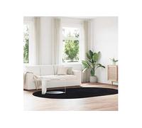 Vidaxl Tapis Shaggy À Poils Longs Navarra Noir 300x200 Cm Polyester
