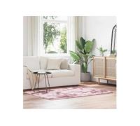Tapis shaggy à poils longs crème 120x120 cm polyester tapis vidaXL