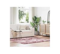 Tapis Shaggy à poils longs rose poudré 160x160 cm polyester, tapis, tapis de chambre, tapis moderne, tapis de salon, 4102873