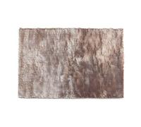 Tapis shaggy à poils longs ultra doux - 200 x 290 cm - Taupe reflet beige - DOLCE