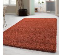 Tapis shaggy avec haute mèches de 3 cm - Pour salon, salle à manger,et chambreTapis shaggy - Coloris uni - Certifié selon la norme Öko-Tex 100 « Confiance textile »--, Plastique, terra, 60x110 cm
