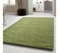 Tapis shaggy avec haute mèches de 3 cm - Pour salon, salle à manger,et chambreTapis shaggy - Coloris uni - Certifié selon la norme Öko-Tex 100 « Confiance textile »--, Plastique, vert, 240 x 340 cm