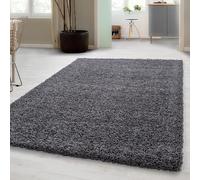 Tapis shaggy avec haute mèches de 3 cm - Pour salon, salle à manger,et chambreTapis shaggy - Coloris uni - Certifié selon la norme Öko-Tex 100 « Confiance textile »--, Plastique, gris, 240 x 340 cm