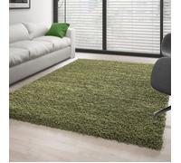 Tapis Shaggy - AYYILDIZ - 300x400 cm - Vert - 30 mm - Intérieur