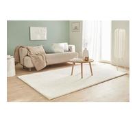 Tapis shaggy doux Cosy 902 uni - Blanc - 100% polyester - 120 x 160 cm - Intérieur - NAZAR