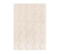 Tapis shaggy doux en polyester recyclé avec relief pemberley beige 200X290